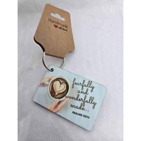 Christian Keychain – "Fearfully and Wonderfully Made" – Psalm 139:14 - Picture 1 of 2